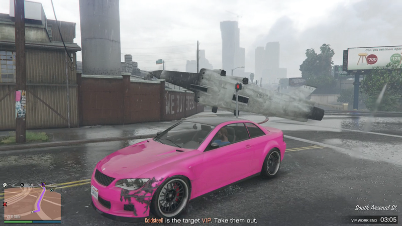 Looks like some other player crashed their jet. No worries. I had a VIP to take out.